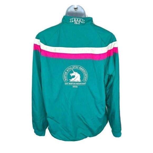 Adidas Boston Marathon Windbreaker Jacket Womens Large 2016 Unicorn Anthem - Picture 1 of 13